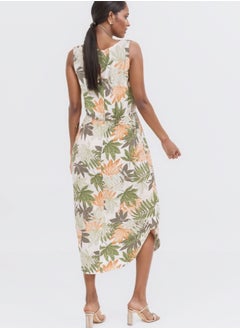 HaILYS Leaf Print Midi Dress  - Image 2