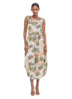 HaILYS Leaf Print Midi Dress  - Image 1