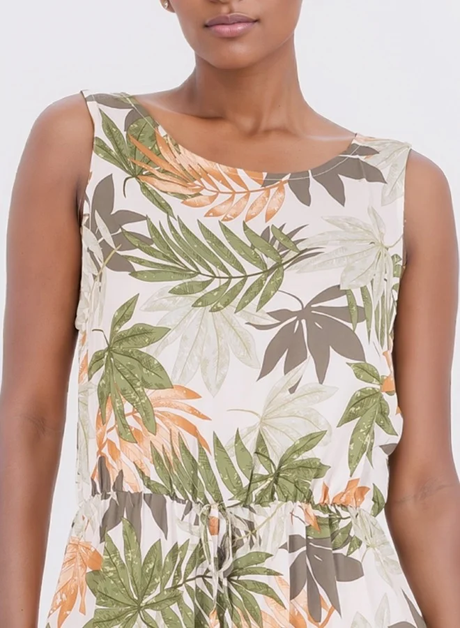 HaILYS Floral Print Midi Dress