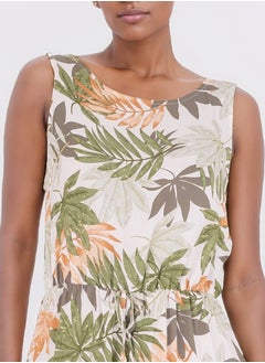 HaILYS Leaf Print Midi Dress  - Image 3