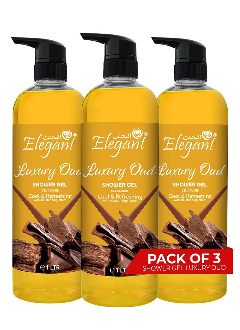 Elegant - 3-Pieces Luxury Oud Shower Gel 1 Liter - Image 1