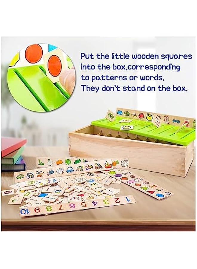 MIXDE Wooden Montessori Toys for Toddlers,Learning Activities Sorting Box Educational Toys Preschool Kindergarten Games Motor Skills STEM for Girls Boys Age 1 2 3 4 Year Old Kids Birthday Gift - Image 5