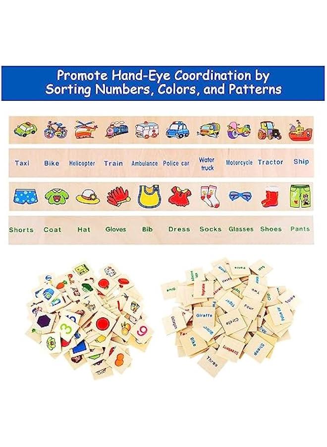 MIXDE Wooden Montessori Toys for Toddlers,Learning Activities Sorting Box Educational Toys Preschool Kindergarten Games Motor Skills STEM for Girls Boys Age 1 2 3 4 Year Old Kids Birthday Gift - Image 3