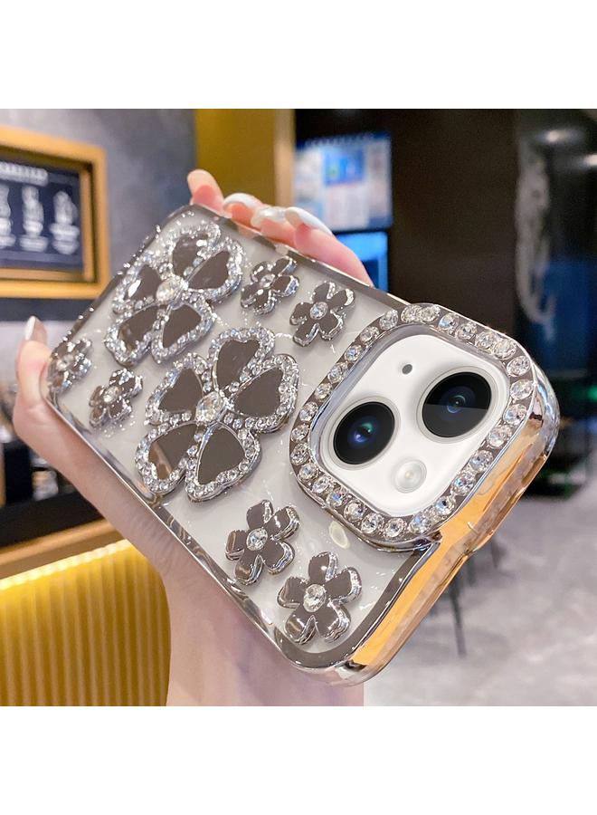 اس-توب جراب لهاتف iPhone 14 Plus مصنوع من مادة TPU بتصميم زهرة مطلية بالكهرباء - Image 1