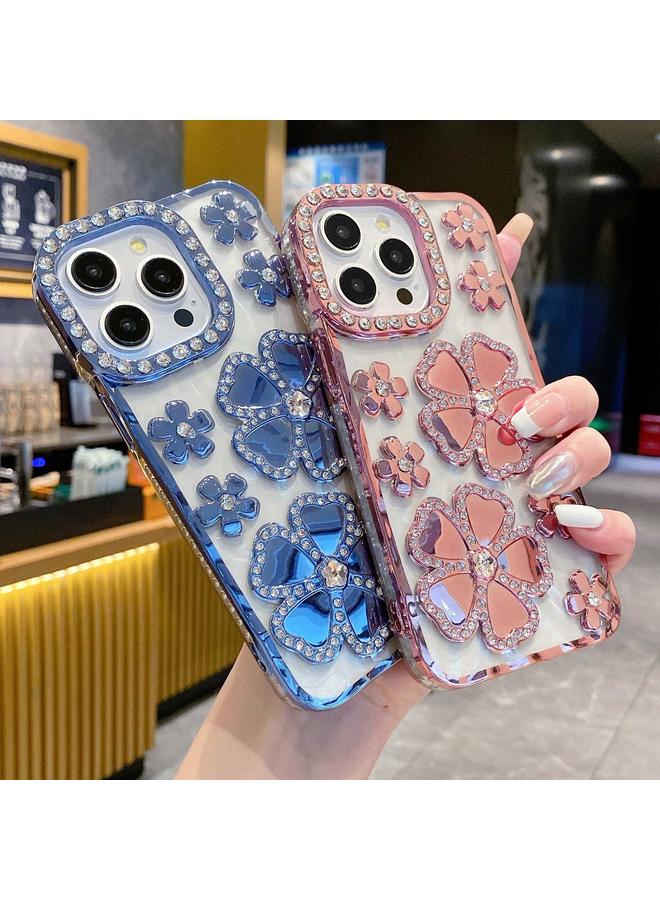 اس-توب جراب لهاتف iPhone 14 Plus مصنوع من مادة TPU بتصميم زهرة مطلية بالكهرباء - Image 4