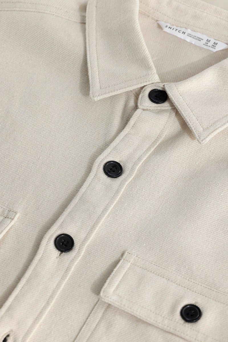 SNITCH Clyster Off-White Overshirt - Image 2
