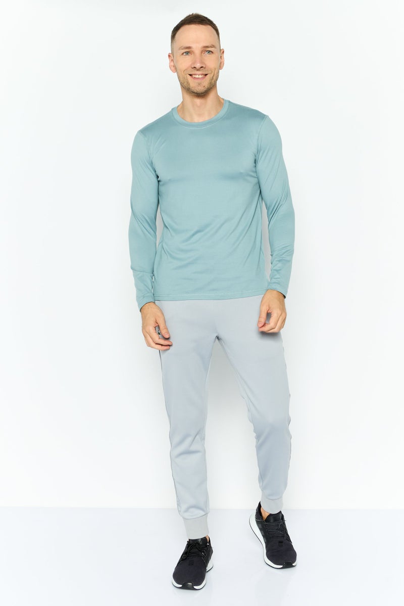 90 Degree By Reflex Men Sportswear Fit Long Sleeve Outdoor Shirt, Sage Green - Image 4