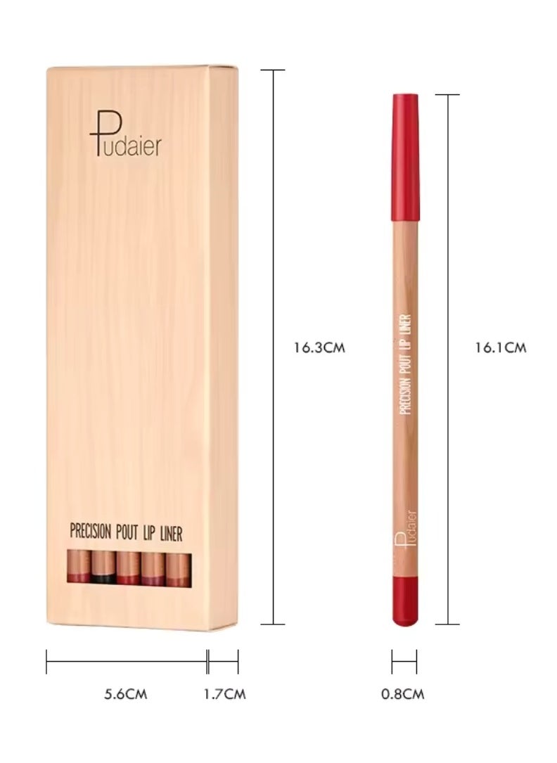 pudaier - 12Pcs Lip Liner Set Lip Liner Lipstick Set 12 Colors Lip Liner Pencil Matte Waterproof Long Lasting Lipstick Lip Contour Makeup Lip Liner Set Full Color One Stroke Define Lip Liner - Image 1