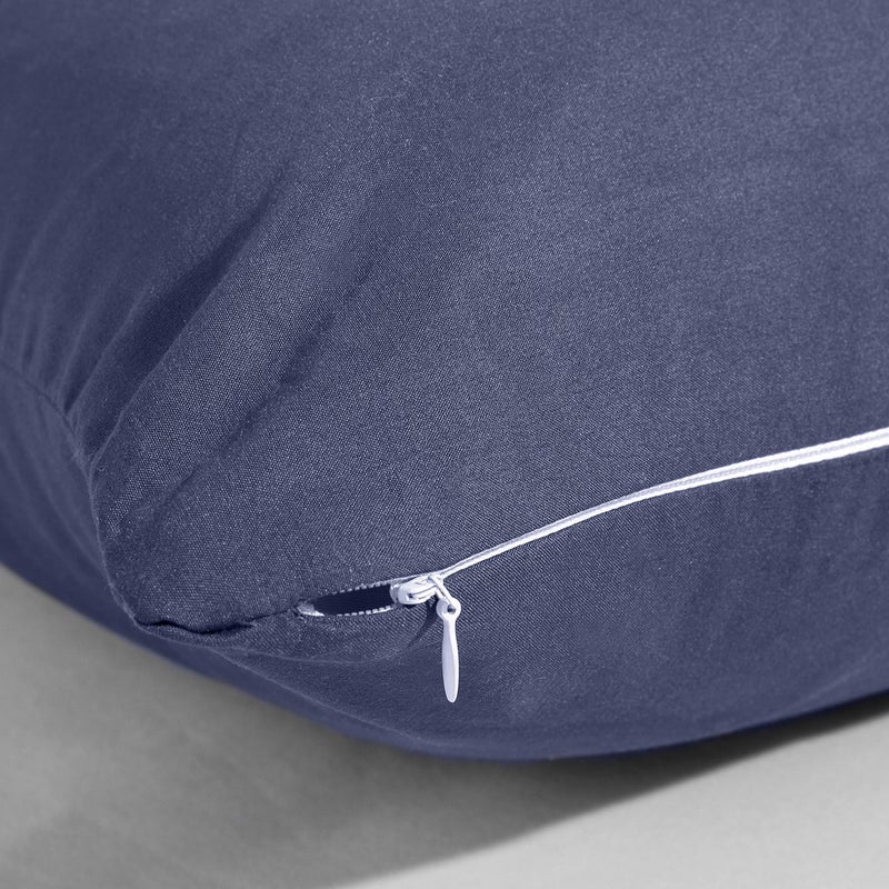 EVOLIVE Ultra Soft Body Pillow Cover/Pillowcases 21"x54" with Hidden Zipper Closure (21"x54" Body Pillow Cover, Navy) - Image 3