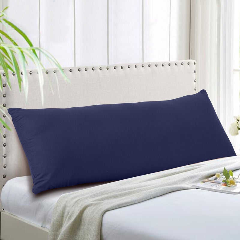 EVOLIVE Ultra Soft Body Pillow Cover/Pillowcases 21"x54" with Hidden Zipper Closure (21"x54" Body Pillow Cover, Navy) - Image 2