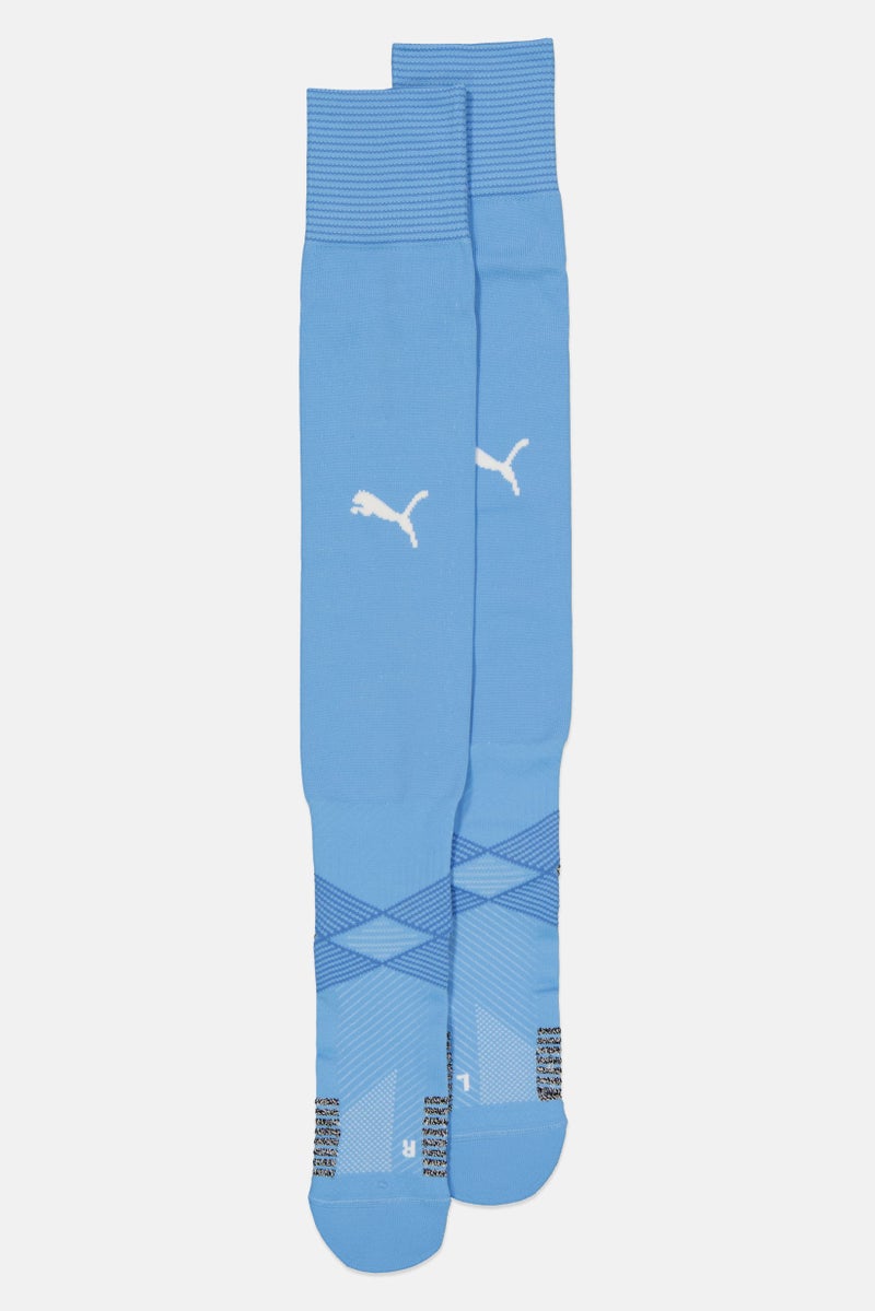 PUMA Men 1 Pair Brand Logo High Socks, Blue - Image 1