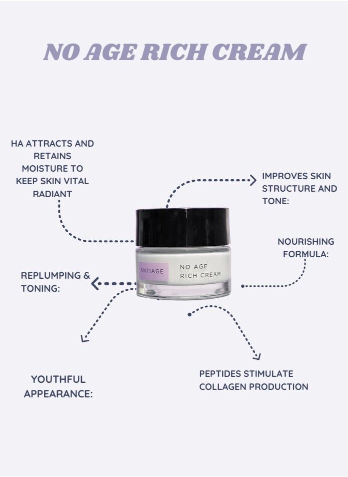 FACE NO AGE RICH CREAM  Enriched with Peptides and Hyaluronic, Specifically formulated for mature skin. - pzsku/Z8E74EFF109301EFED311Z/45/_/1734633697/01d6d7e7-7d38-4381-ae2e-6060e8f30a69