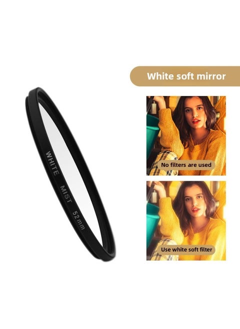 Luxury Leather Filter Shell For Apple For Iphone 15 Pro Max Photography Lens Package Cpl Filter Lightweight Elegant Style Compatible With 24731020116-Color:White Soft Lens [52mm]]