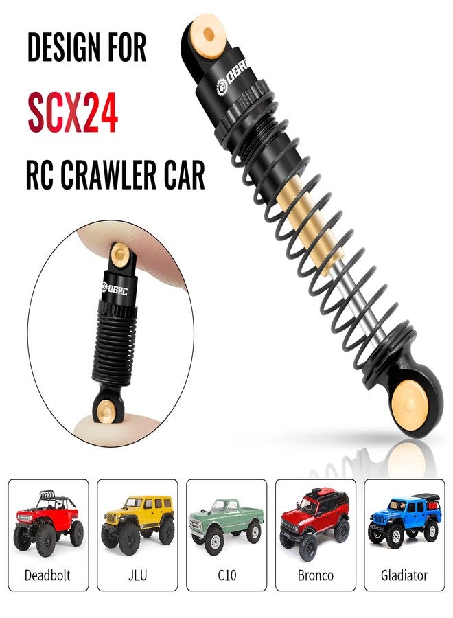 OGUNKE OGRC Shocks Absorber Aluminum Front & Rear Shock Damper RC Shocks for Axial SCX24 C10 JLU Deadbolt Gladiator Bronco Upgrade Parts (Black) - Image 3