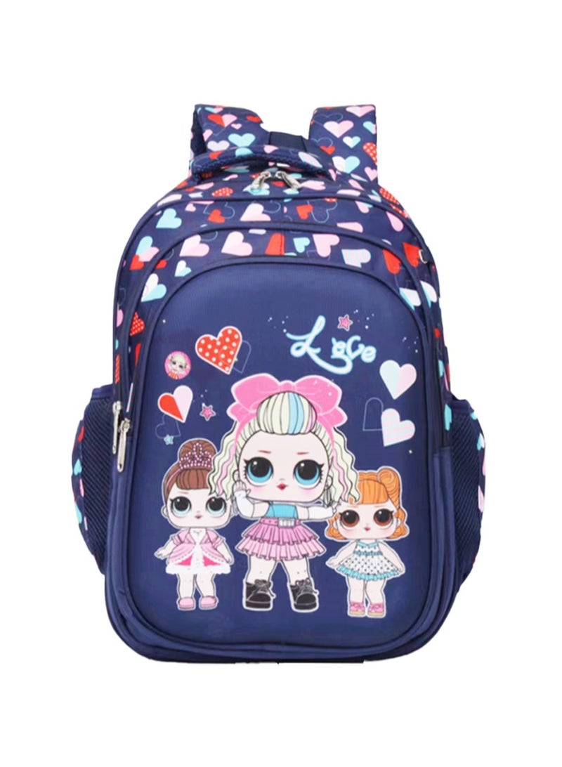 MASCO حقيبة مدرسية للبنات مطبوعة عليها كلمة حب مقاس 16.5 بوصة