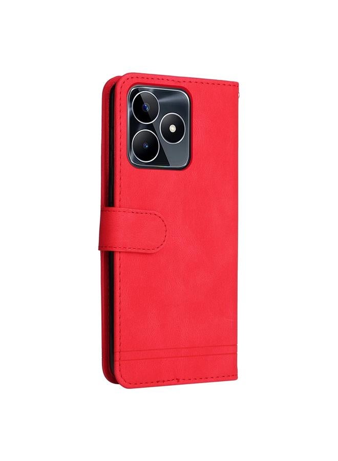 اس-توب جراب هاتف Realme C53 / Narzo N53 Skin Feel Life Tree Metal Button Leather Case - Image 3