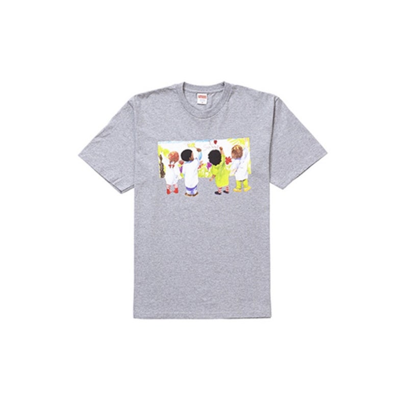 SUPREME 26FW New Trendy SUP American Retro Letter Print All-Match Short Sleeve T-Shirt - Image 1