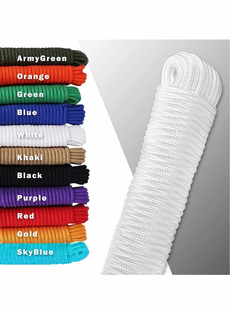 SOLARAE Nylon Poly Rope Flag Pole Polypropylene Clothes Line Camping Utility Good for Tie Pull Swing Climb Knot (10 M Length 10 mm Width 2Pcs Orange) - Image 4