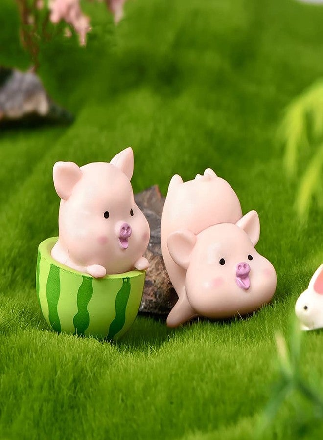 DOYIFUN 13pcs Pig Figure Animal Toys Set, Pink Pig Cake Toppers Fairy Garden Miniature Piggy Figurines Collection Playset for Christmas Birthday Gift Desk Decoration(Random Styles) - Image 5