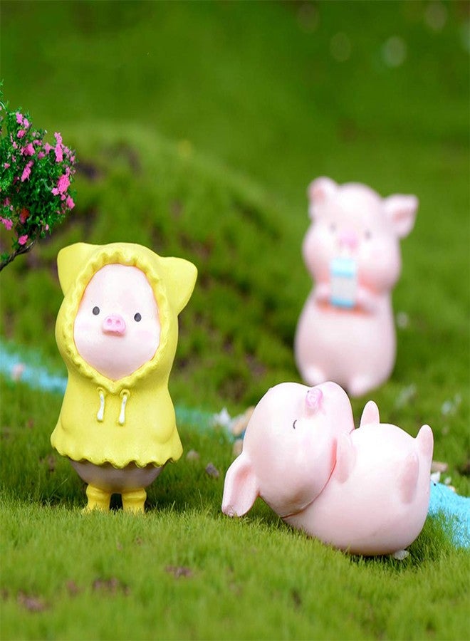 DOYIFUN 13pcs Pig Figure Animal Toys Set, Pink Pig Cake Toppers Fairy Garden Miniature Piggy Figurines Collection Playset for Christmas Birthday Gift Desk Decoration(Random Styles) - Image 4