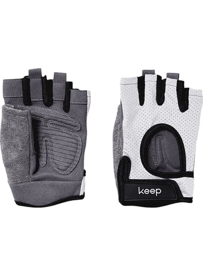 Keep Fitness Gloves For Men And Women With 3D Palm Pads, Dumbbell Equipment Wrist Guards, Strength Training Wear-Resistant Non-Slip, Carbon Gray M - Image 1