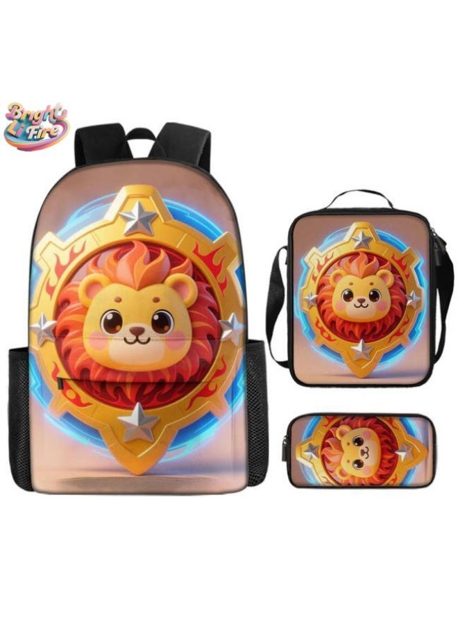 Bright Li Fire The hit is coming! Fun cartoon bag three-piece set, the fashion new favorite of students and teenagers (available for students, children, friends on outings, mountain climbing, schooling, etc.) - 48 - Image 1