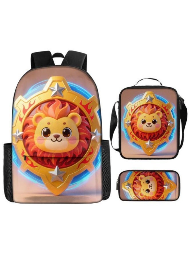 Bright Li Fire The hit is coming! Fun cartoon bag three-piece set, the fashion new favorite of students and teenagers (available for students, children, friends on outings, mountain climbing, schooling, etc.) - 48 - Image 2