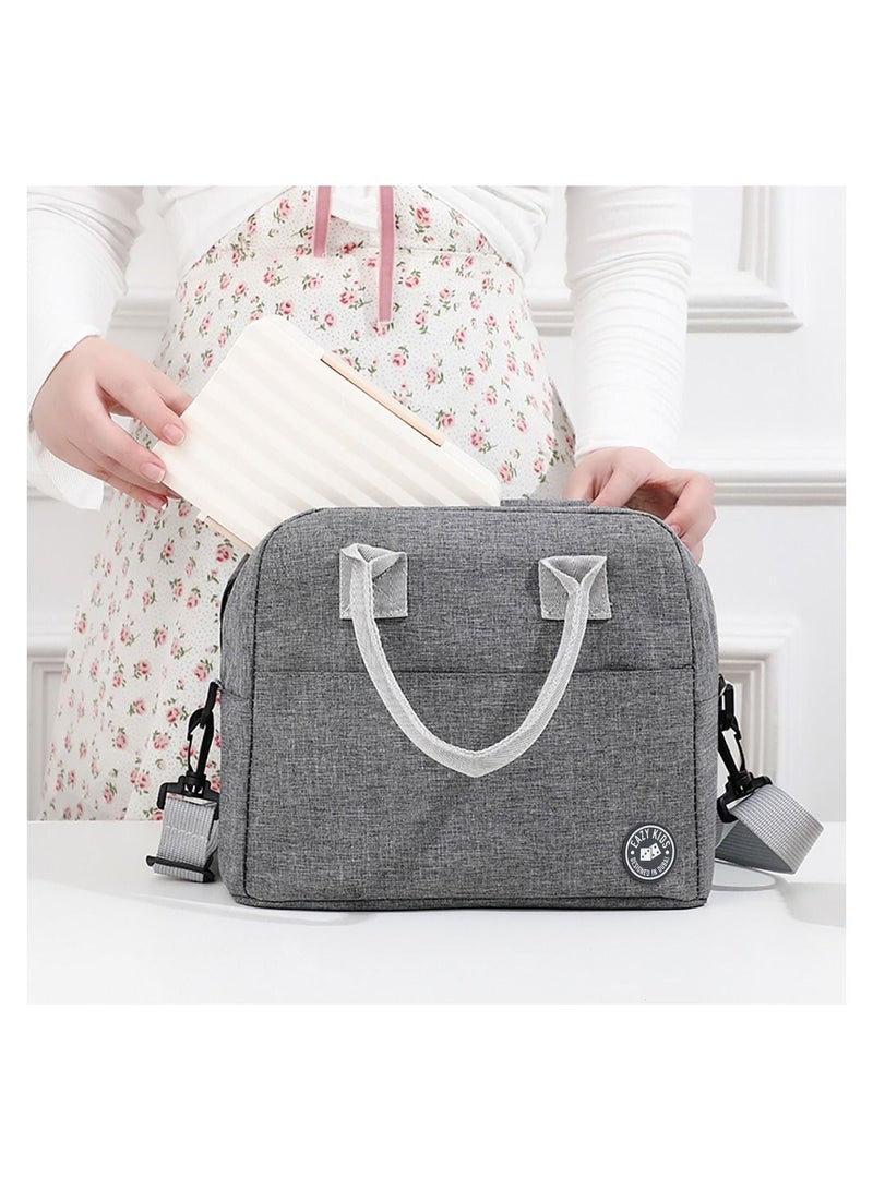 Eazy Kids Unicorn Purple 6 Compartment Bento Lunch Box w/ Lunch Bag-Grey - Image 5