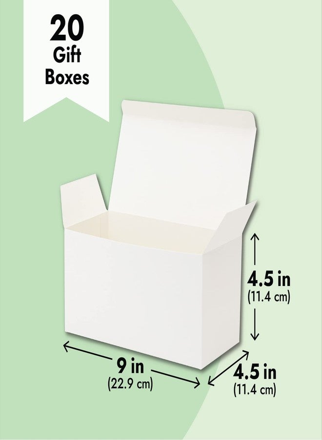 Juvale Gift Boxes With Lids & Cookie Boxes - White Box for Presents & Decorative Gift Presentation for Wedding, Birthday & Baby Shower - 9 x 4.5 x 4.5 In, White, Pack of 20 - Image 4