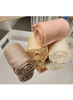 Maple's Pleated Muna Satin Hijab (Pack Of 4pcs)  - Image 1