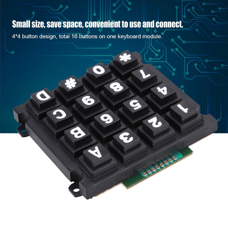 Keyboard Modules with 16 Keys 4x4 Push Buttons External Big Keypad for MCU - Image 2