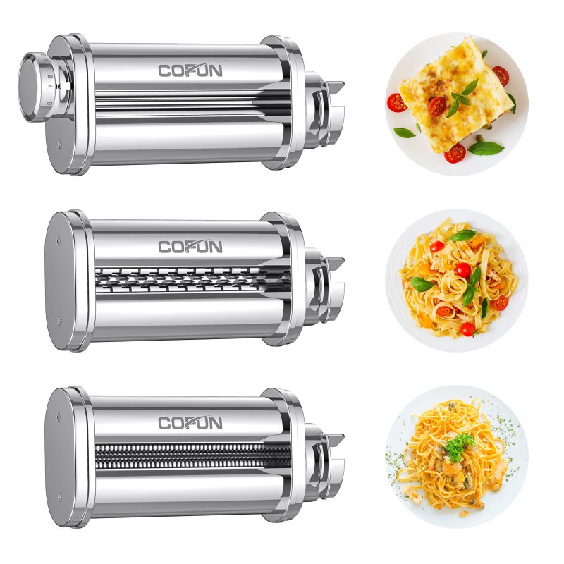 Pasta Roller Attachment for Bosch Kitchen Mixer MUM25 Pasta Sheet Roller Spaghetti  Fettuccine Cutter Maker Accessories COFUN Pasta Maker Attachment