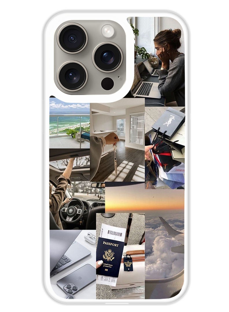 Theodor Protective Case Cover For APPLE IPHONE 15 Pro Max collage 3 (White Bumper) - Image 1