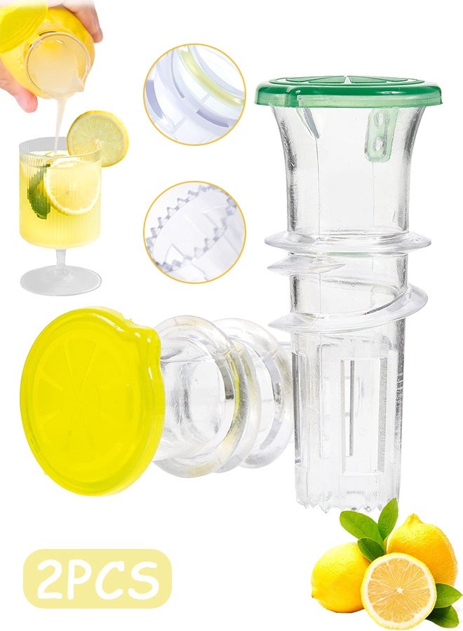 كوانتوم عصارة الليمون 2 PCS صرير الليمون، العصارة أعلى الليمون، مستخرج العصير المضغوط صفيحة صحية سهلة لتنظيف أدوات المطبخ - Image 1