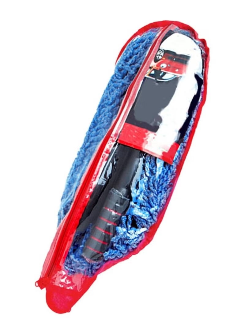 Generic Car Wash Brush with Long Handle, Car Detail Cleaning Brushes Kit Polishing Pad, Car Washing Gloves, Cleaning Squeegee, Duster for Washing Car Seat, Window, Roof, Wardrobe  - Image 4