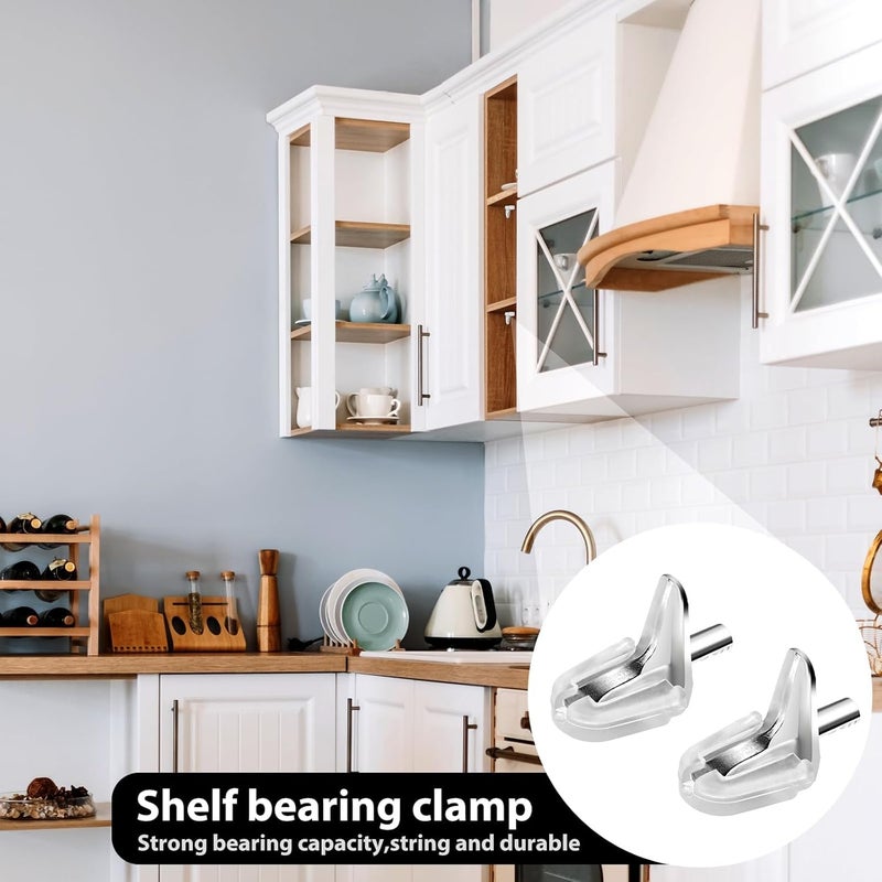 Zikra 3mm Shelf Support Peg, 40 Pcs Support Cabinet Shelf Pins Glass Shelf Supports Peg Transparent Rubber Replacement Peg Shelf Holder Locking Pins for Bookshelf Wardrobe Bookcase Glass Showcas - Image 3