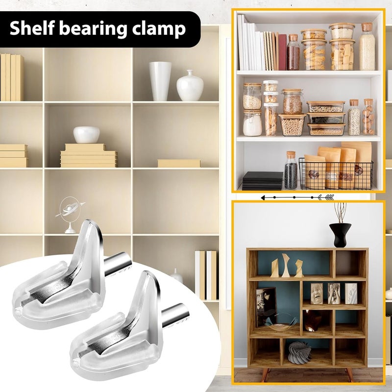 Zikra 3mm Shelf Support Peg, 40 Pcs Support Cabinet Shelf Pins Glass Shelf Supports Peg Transparent Rubber Replacement Peg Shelf Holder Locking Pins for Bookshelf Wardrobe Bookcase Glass Showcas - Image 4