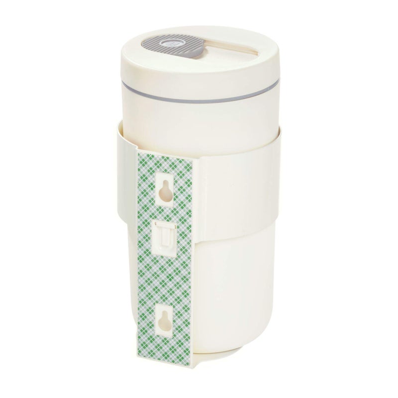 InterDesign Idesign Wall Mount Wipe Holder, Cleaning Supplies, 6.54"" X 4.15"" X 4"" ,Coconut - Image 4