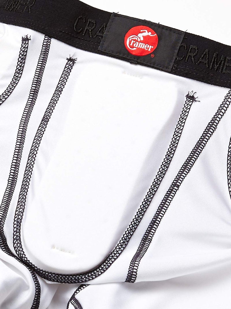 Cramer Classic 5-Pad Football Girdle With Hip, Tailbone and Thigh Pads, Integrated Girdle, Compression Football Gear, White, Large - Image 2