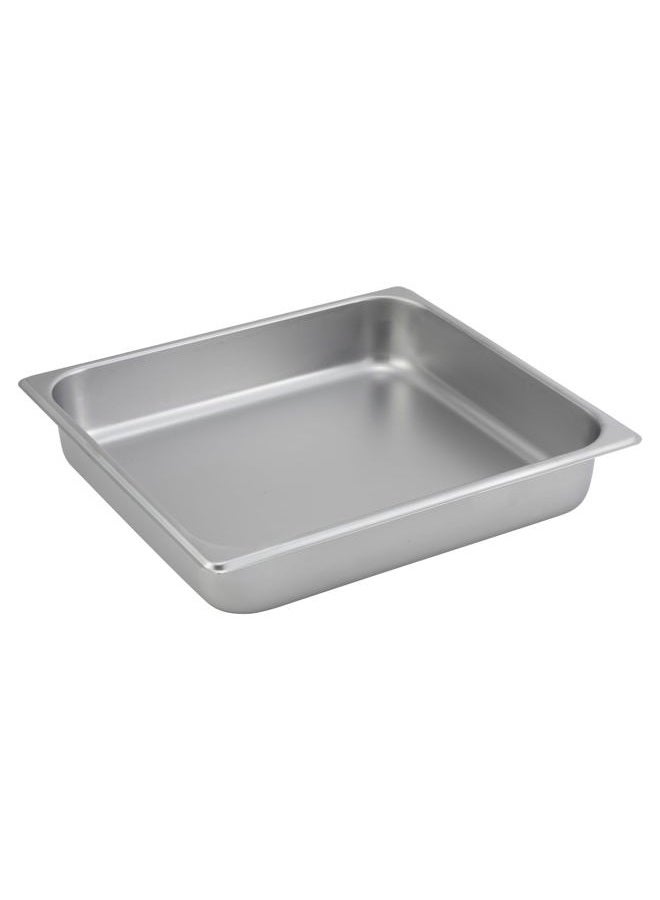 Winco 2/3 Size Pan, 2 1/2-Inch,Stainless Steel,Medium - Image 1