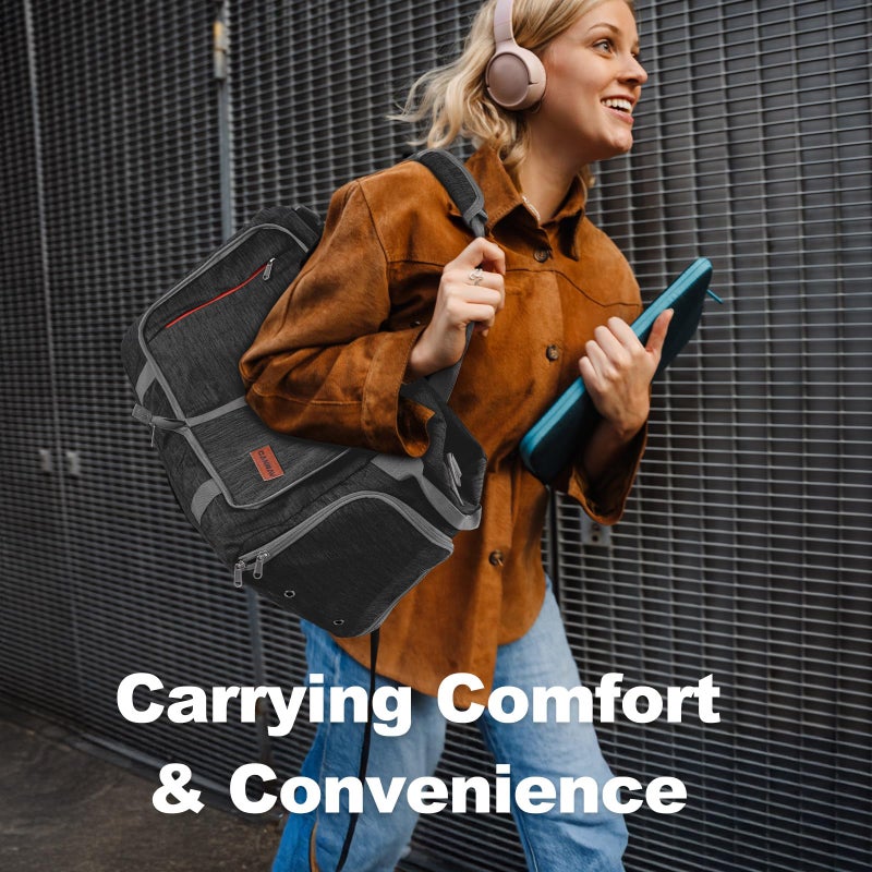 Canway 40L Foldable Duffle Bag for Travel Men & Women Carry On 22"x14"x9" Airline Approved, Small Luggage Overnight Bag with Shoe Compartment, Water-Resistant Gym & Sports Bag - Image 3