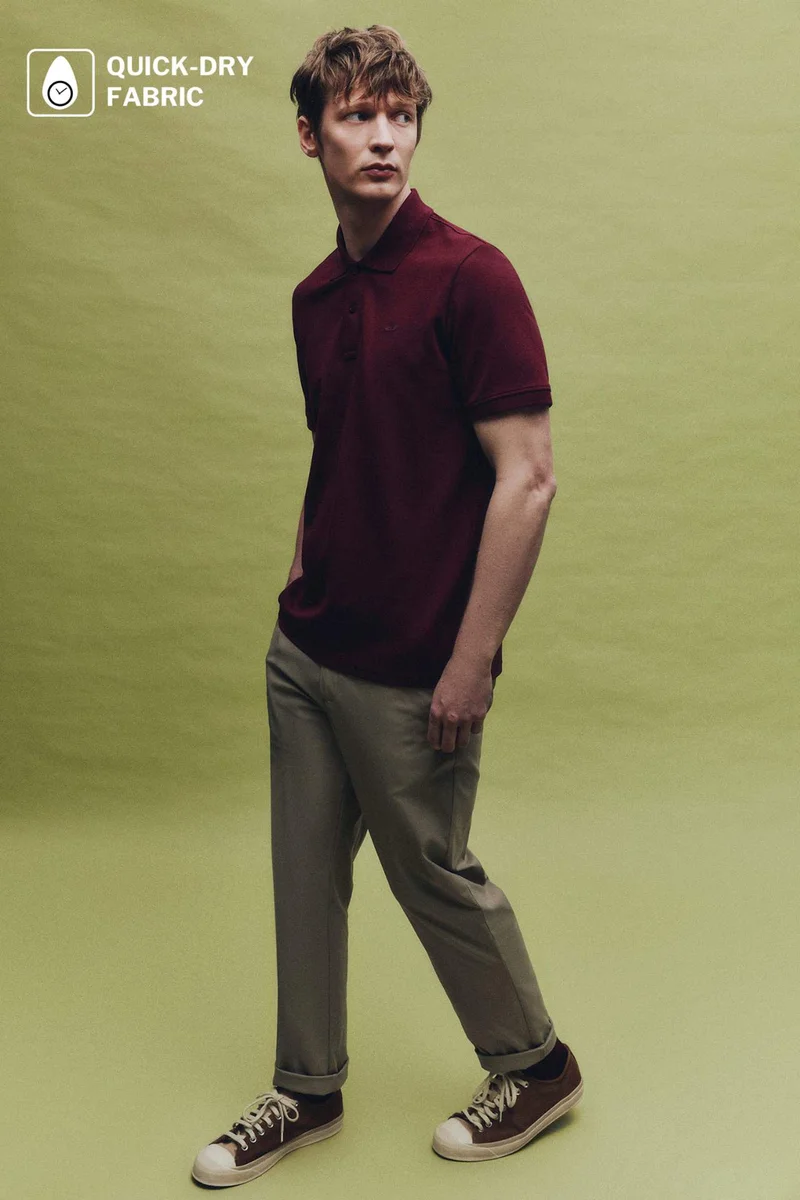 DeFacto Regular Fit Polo Collar Pique Short Sleeve Polo T-Shirt