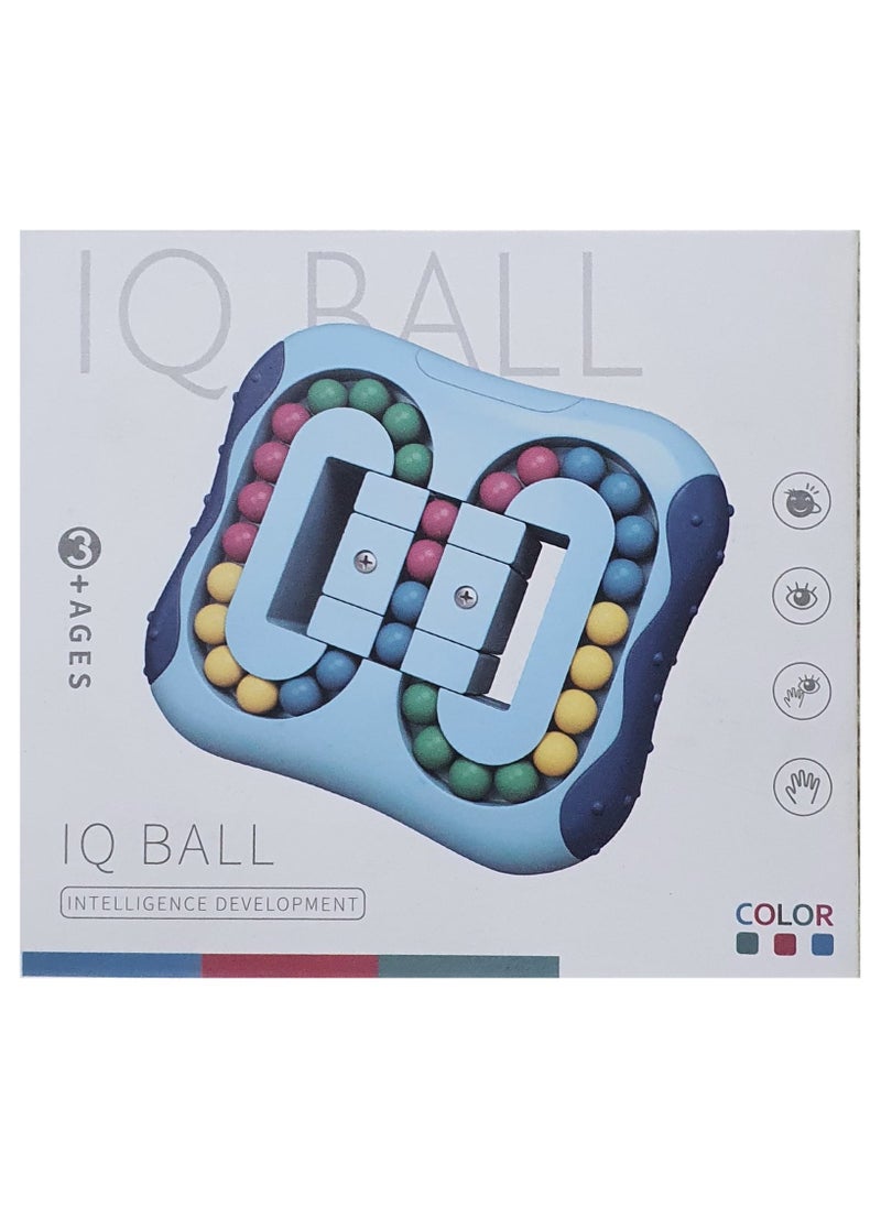 IQ BALL - Finger game to relieve stress, bead color sorting game, with a cube design with balls in the shape of grains, rotating with the fingertips to resist stress, for ages 3 years and above. - Image 1
