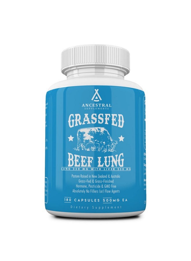 Ancestral Supplements Grass Fed Beef Lung Supplement With Liver 500Mg Lung And Liver Supplement Supports Lung Respiratory Vascular And Circulatory Health Nongmo 180 Capsules  - Image 2