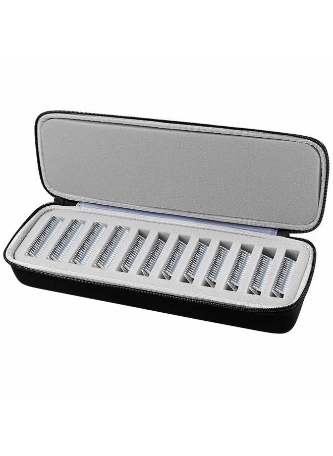 Comecase - Grooming Clipper Blade Case Holder Organizer - Hard Travel Carrying Storage Holds 12 Blades - Upgrade - Image 1