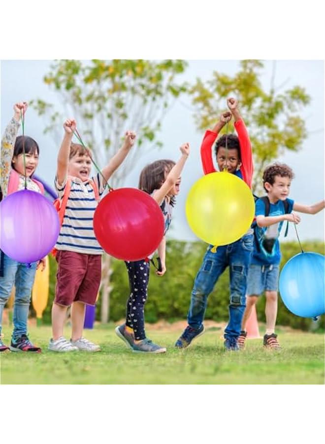 Arabest 30 Thickened Neon Punching Balloons with Rubber Band Handle - Ideal for Birthday Parties, Weddings, and Goodie Bag Supplies  - Image 5