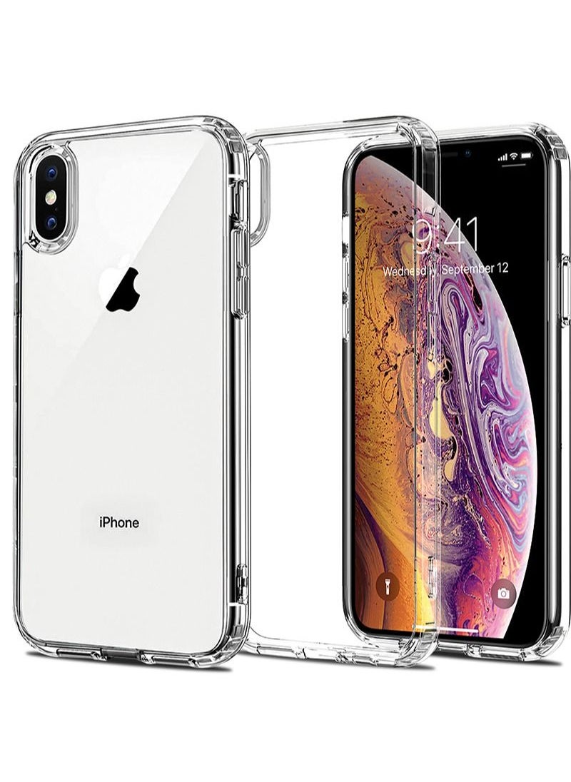 INFOSUN iPhone Xs Max Case Clear Cover [Anti-Yellowing] Ultra Thin Silicone Shockproof Back Cases Transparent Protective Phone Case for Apple iPhone Xs Max 6.5 inch 2018 - Crystal Clear  - Image 1