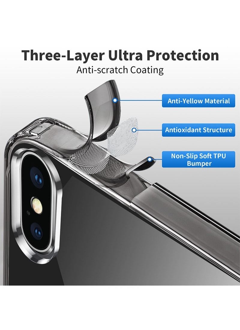 INFOSUN iPhone Xs Max Case Clear Cover [Anti-Yellowing] Ultra Thin Silicone Shockproof Back Cases Transparent Protective Phone Case for Apple iPhone Xs Max 6.5 inch 2018 - Crystal Clear  - Image 4