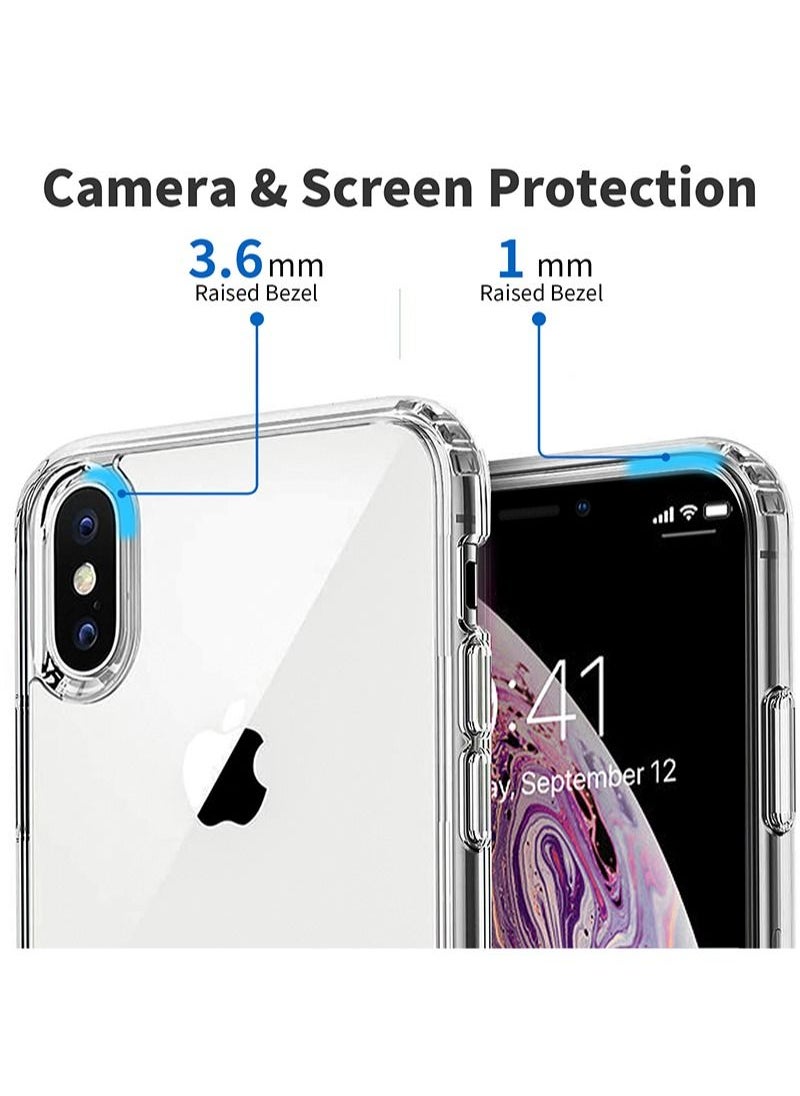 INFOSUN iPhone Xs Max Case Clear Cover [Anti-Yellowing] Ultra Thin Silicone Shockproof Back Cases Transparent Protective Phone Case for Apple iPhone Xs Max 6.5 inch 2018 - Crystal Clear  - Image 3