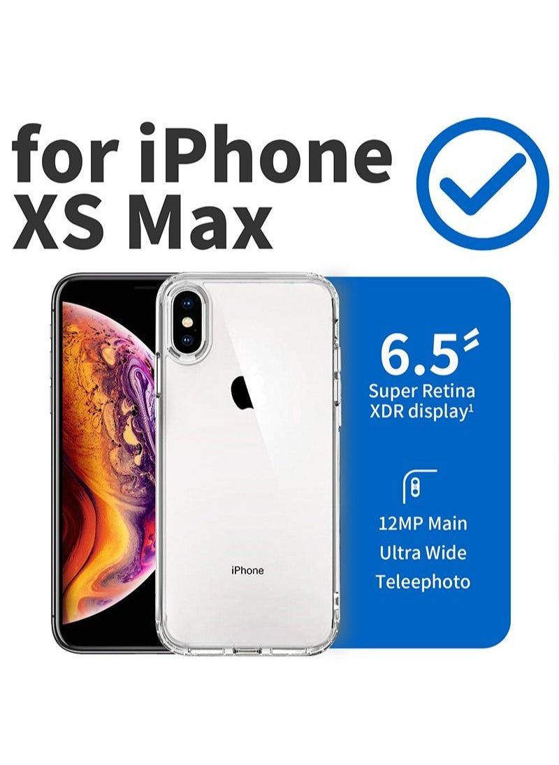 INFOSUN iPhone Xs Max Case Clear Cover [Anti-Yellowing] Ultra Thin Silicone Shockproof Back Cases Transparent Protective Phone Case for Apple iPhone Xs Max 6.5 inch 2018 - Crystal Clear  - Image 2